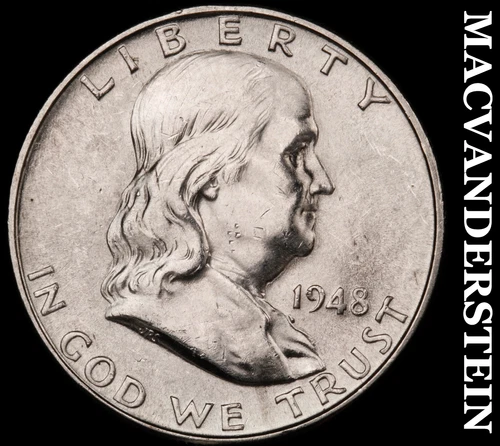 1948-D Silver Franklin Half Dollar - FBL - Choice Gem Brilliant Unc  #G9455