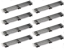 8 Pieces 10 Straight O Gauge High Tensile Strength Tubular Train Track - New 8 Pieces 10 Straight O Gauge High Tensile Strength Tubular Train Track - New