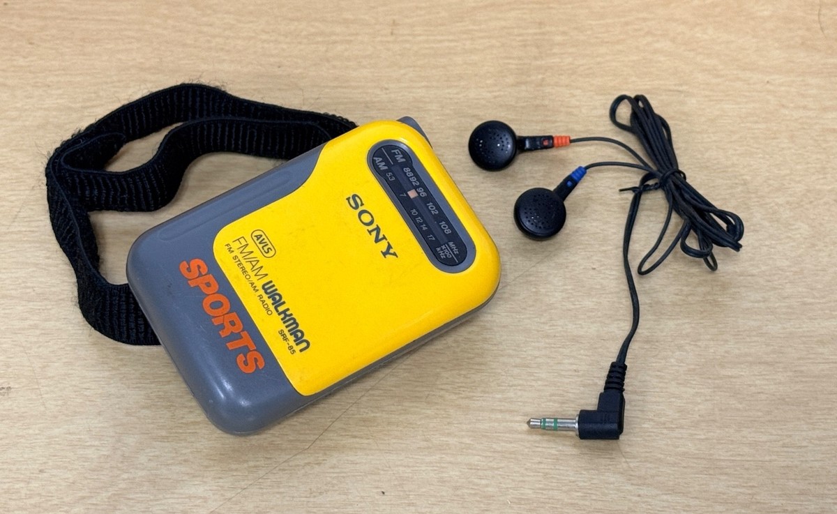 Vintage Sony Walkman SRF-85 Sports FM/AM Stereo Radio Tested AVLS