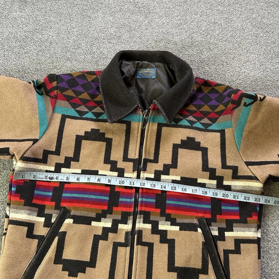 Pendleton Jacket Men arge Western Wear Chief Joseph Native Wool VTG USA Aztec - Image 4 of 4