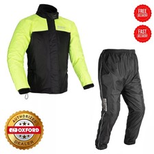 Oxford Rainseal All Weather Motorbike Waterproof Over Yellow Jacket & Black Pant