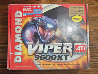 Diamond Viper 9600XT ATI Radeon 8x AGP GPU Graphics Card with Box
