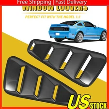 Fit For 2005-2014 Ford Mustang GT 1/4 Quarter Side Window Louver Cover 2Pcs P