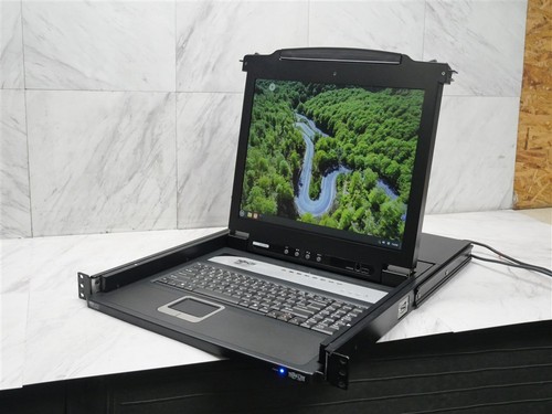 Tripp Lite Black 8 Port LCD Keyboard Console KVM Switch B020-008-17 Rackmount 17