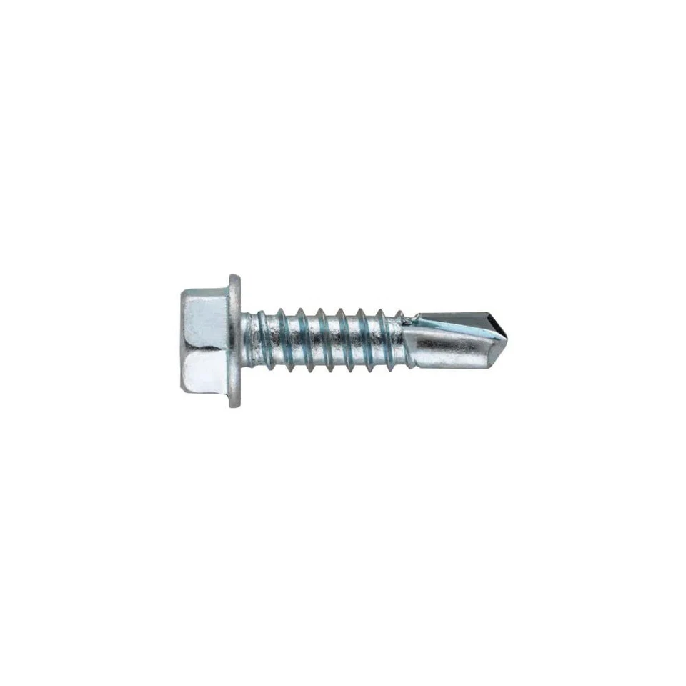 Hillman 1/4-14 X 1In Zinc Hex Washer Head Self Drilling Screw 100Pk - Image 2 of 3