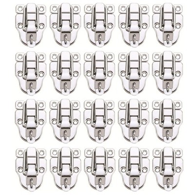 20Pack Metal Duckbilled Box Hasp Lock Toggle Latch Catch for Wooden Case Boxe...