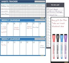 HOMiDEK Dry Erase Whiteboard for Fridge - Magnetic White Board for Refrigerator