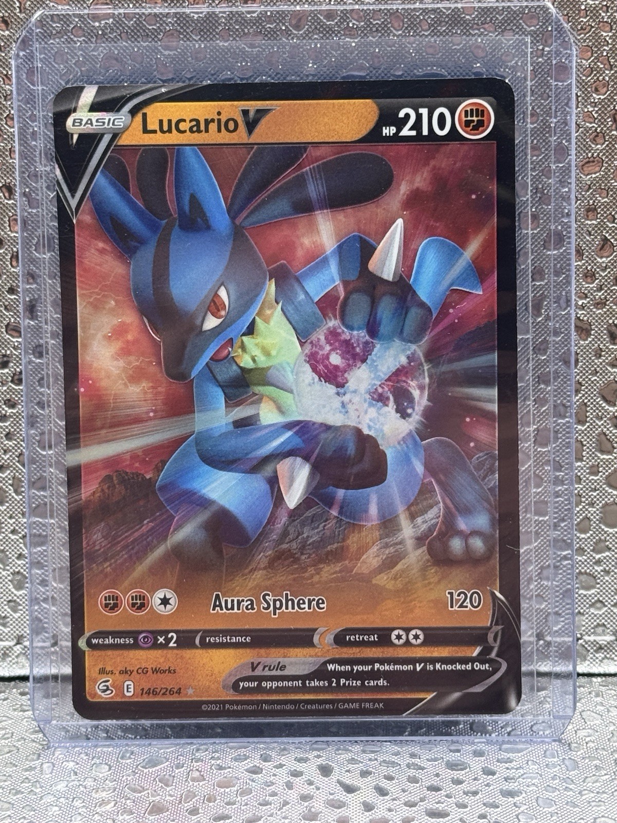 Lucario V 146/264 - Fusion Strike - Ultra Rare Pokemon Card - Near Mint (NM)