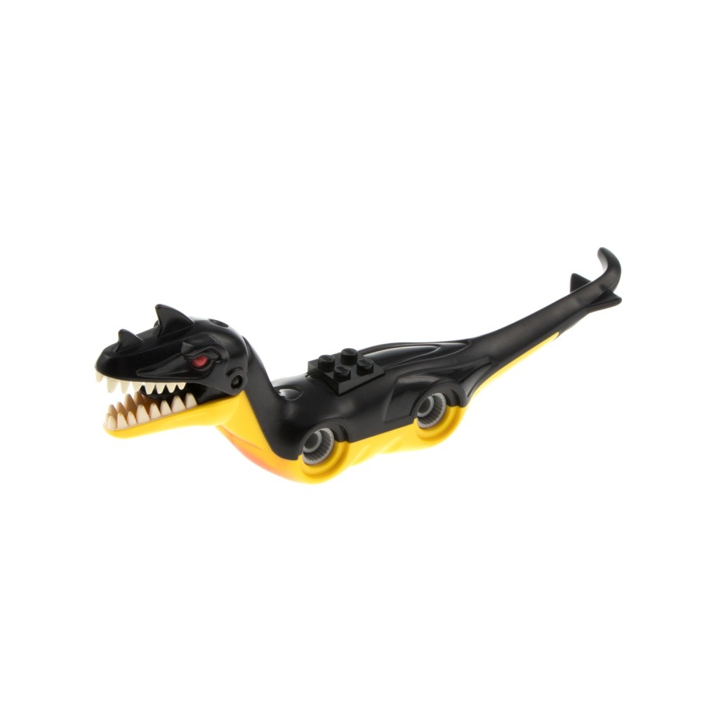 1x Lego Animal Dinosaur Body Dino 2010 Black Yellow Raptor01 54131 DAbody1