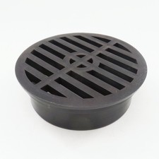 Black PVC Lawn Drain Cover Grate 4 Inch for Outdoor For Garden Drainage System