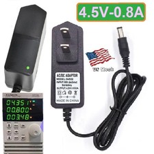4.5V 0.8A AC/DC Adapter Power Supply for Home Electronics with 5.5x2.1mm Plug