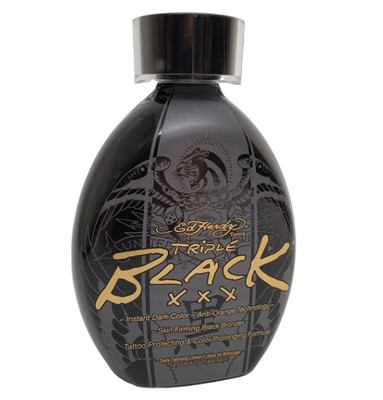 Ed Hardy Triple Black XXX Instant Dark Black Bronzer Tanning Bed Lotion- 13.5 oz