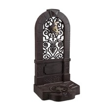 Standbrunnen antik Gartenbrunnen Zierbrunnen Vintage Wasserstelle dunkelbraun