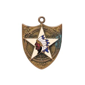 WWI US Army 2ND Division Indianhead Pendant