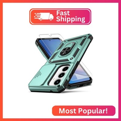 for Galaxy A35 5G Phone Case,with Camera Lens Cover HD Screen Protector,[Militar