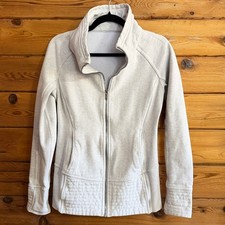Lululemon Radiant Full Zip Up Jacket Size 6 Heathered White