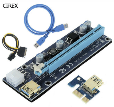 PCI Express Riser Card USB 3.0 Cable PCI-E 1X to 16X Extender PCIe Adapter