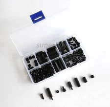 160Pc M-F Hex Spacer M3 Nylon Screw Nut Separator Kit Stand off standoff Set Kit