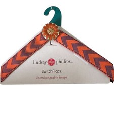 Lindsay-Phillips SwitchFlops Interchangeable Straps Large Cody Orange