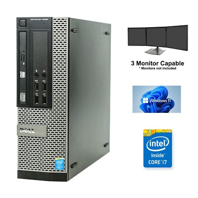 Dell OptiPlex 9020 SFF Core i7 32GB Ram 1TB SSD WiFi Windows 11 Computer Desktop