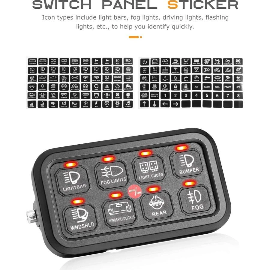 120 PIEZAS Pegatinas Botón Coche, Pegatinas Panel Interruptor, Accesorios Coche, Salpicadero St Foto 4 de 4