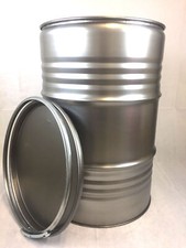 Fusto in metallo 210 litri fusto in lamiera fusto fusto per olio con coperchio vuoto