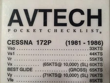 1981-1986 Cessna 172P AvTech Pocket Checklist