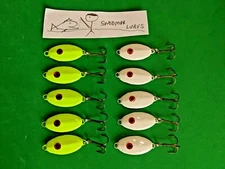 10 - 5/8 oz  JIG SPOON LURES JIGGING CASTING LEAD SLAB FISHING  