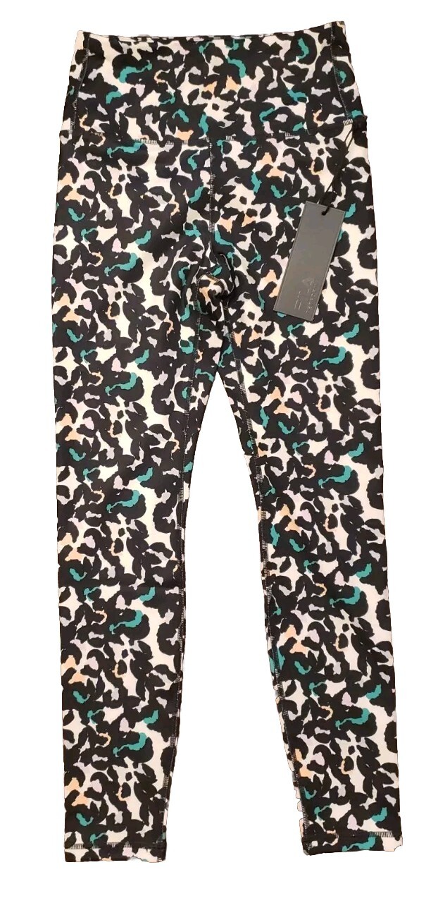 Fila Forza Sleek Athletic Workout Leggings Animal Print Womens Size Large NWT
