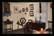 Political President postcard Herbert Hoover home West Branch, Iowa IA chrome