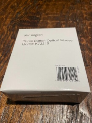 NEW Basic PS/2 Wired Kensington Three Button Optical Computer Mouse K72215