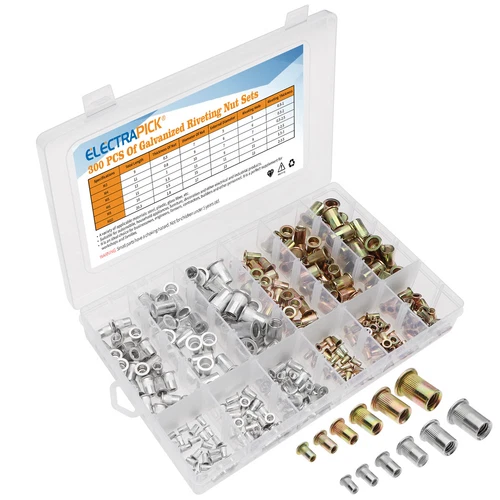 300tlg Blindnietmuttern Set Edelstahl Flachkopf Nietmutter Gewindeniete M3 - M10 - Bild 13 von 13