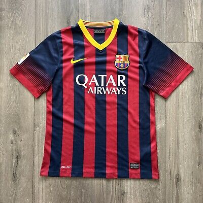 Nike FC Barcelona Dri-Fit Mens M Jersey Red Blue Stripes Nike FC Barcelona Dri-Fit Mens M Jersey Red Blue Stripes