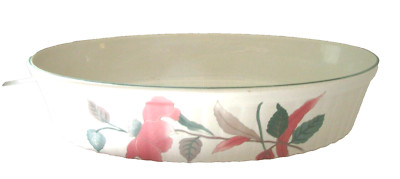 Mikasa Silk Flowers Bake and Serve Ceram Round 12'' Casserole Dish UP009 No Lid