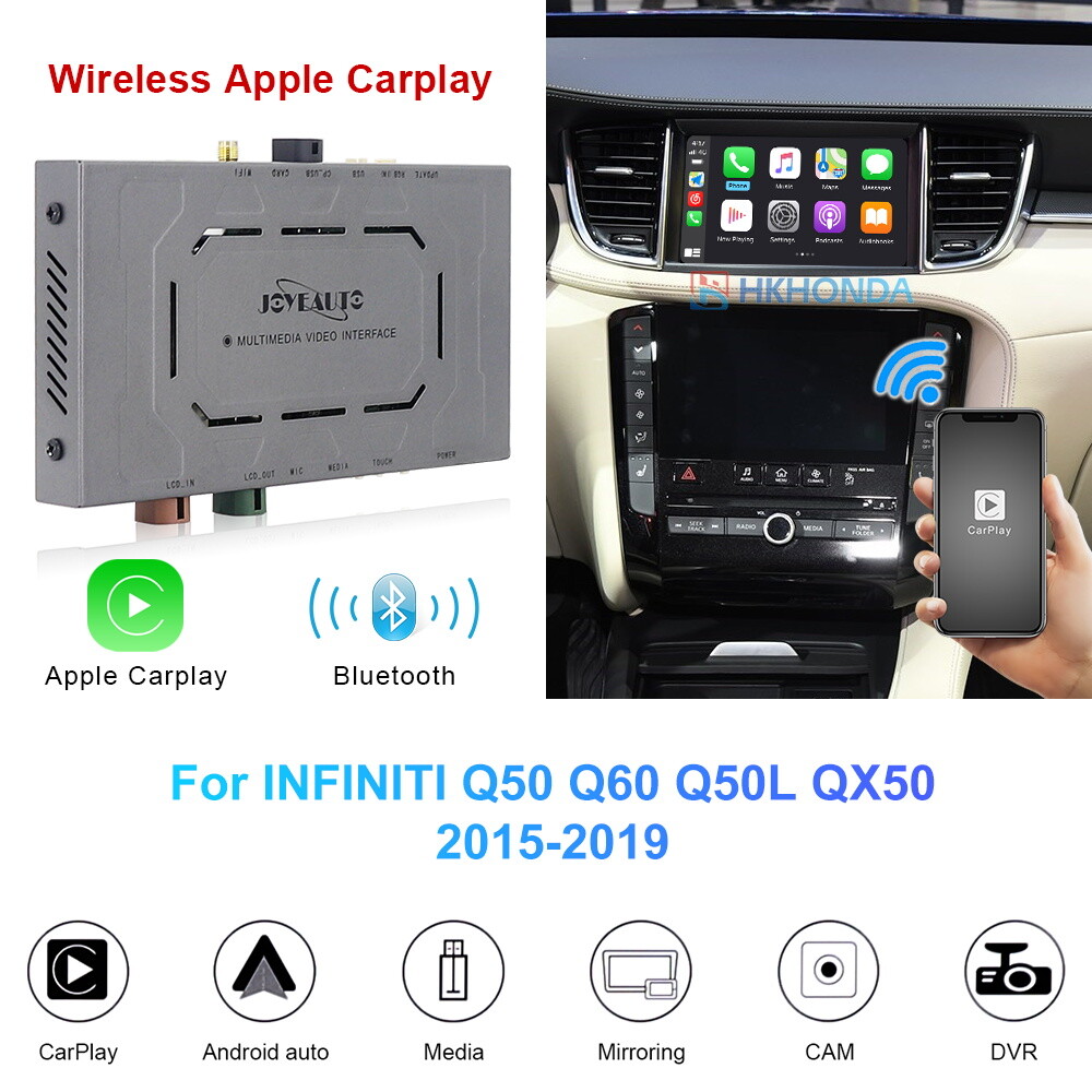 Wireless Adapter CarPlay Car Navigation Player BT For Infiniti Q50 Q60
