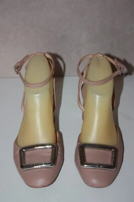 UTERQUE Escarpins à brides Rose Violine Taille 38 BON ETAT - Photo 1/4