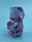 Fenton Cranberry Glass Bear Limited Edition 95th Anniversary Sticker1905-2000