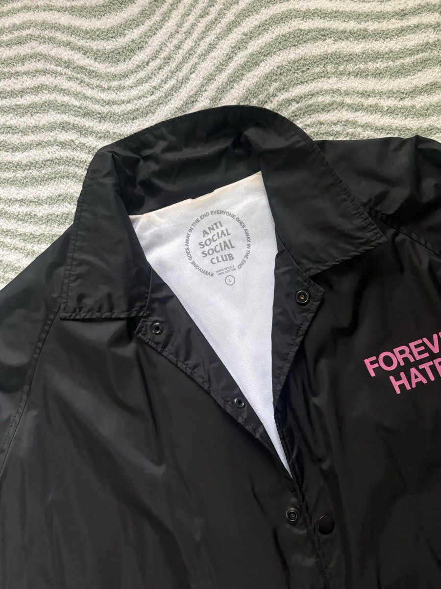 ASSC Anti Social Social Club Forever Hated Black Coach Jacket