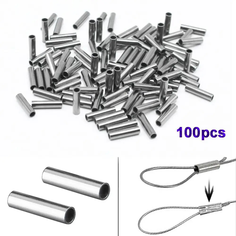 Fishing CRIMPS for PIKE SEA CARP Fishing x 100 Crimps for Fishing Rigs