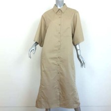 Tibi Eco Poplin Short Sleeve Shirtdress Clay Size Medium Midi Dress NEW