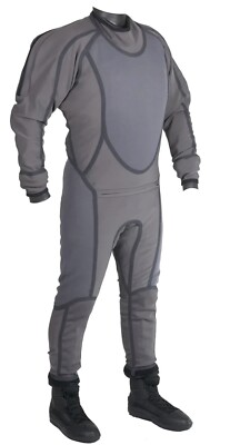 Aqua Lung Fusion Tactical Dive/Swim Drysuit, Gray & Black, Large
