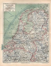 NIEDERLANDE NEDERLAND HOLLAND Westfriesische Inseln LANDKARTE  1906