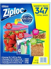 Ziploc Variety Pack 347 Bags zip lock bag