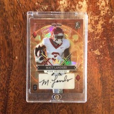 Wild Card 2023 Stacked Deck Matt Landers Rookie Auto #SD-MLA Football. rookie card picture