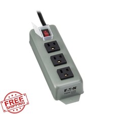 Eaton Tripp Lite 3-Outlet Metal Power Strip 6ft Cord Industrial