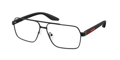 PRADA LINEA ROSSA PS 51TV 1BO1O1 Matte Black Demo Lens 57 mm Men's Eyeglasses