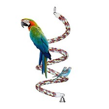 Big Triangle Rope Swing Bird Toy Parrot Cage Toys Cages Conure African 83inch