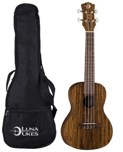 Luna UKE ACS Uke Flamed Acacia Soprano Ukulele avec/Gigbag