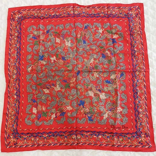 Foulard vintage Christian Dior en soie