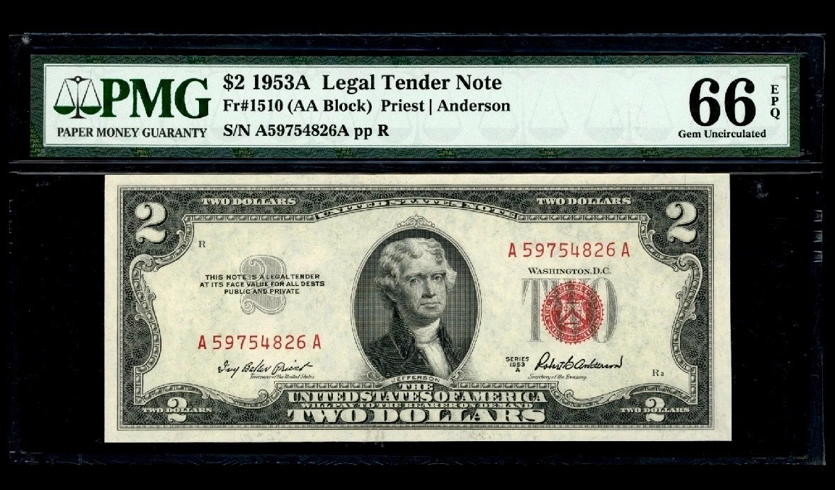EPQ/PPQ PMG Grade 66 1953 United States Small Size Notes for sale
